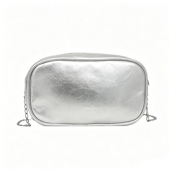 Silver_1776663726260.jpeg PU Minimalist Chain Crossbody Bag for Women