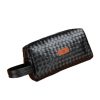 PU Leather Woven Travel Toiletry Bag