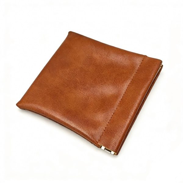 PU Leather Self-Closing Sunglasses Pouch