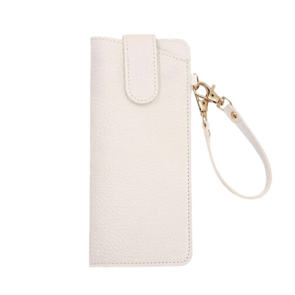 White_1777022680581.jpeg PU Leather Sunglasses Case with Chain