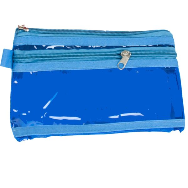 PVC Double Layer Jewelry Travel Pouch Small Card Change Bag