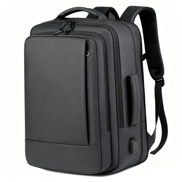 Waterproof Polyester Business Backpack w/ USB Port
