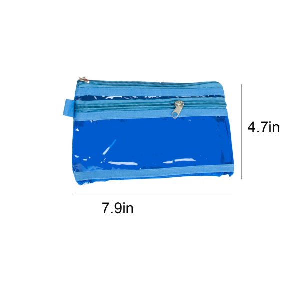 PVC Double Layer Jewelry Travel Pouch Small Card Change Bag