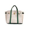 Canvas Fringe Tote Bag Boho Nautical Theme