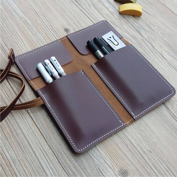 PU Leather Roll-Up Pen Case