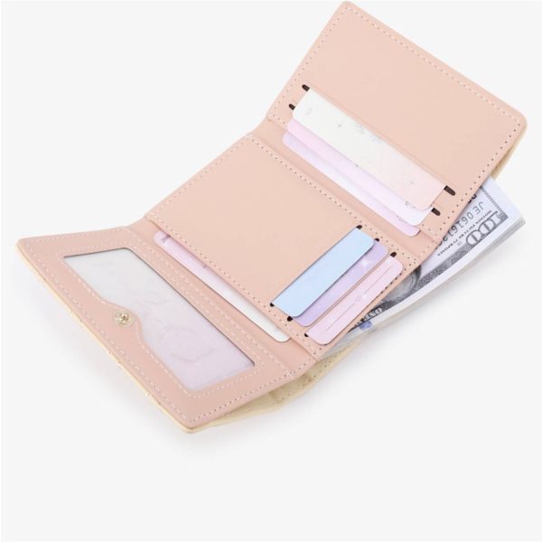 PU Leather Trifold Mini Wallet