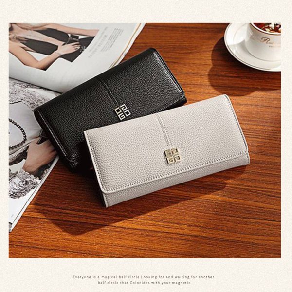 PU Leather Simple Large-Capacity Clutch Wallet