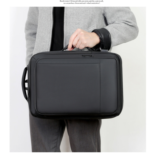 Waterproof Polyester Business Backpack w/ USB Port