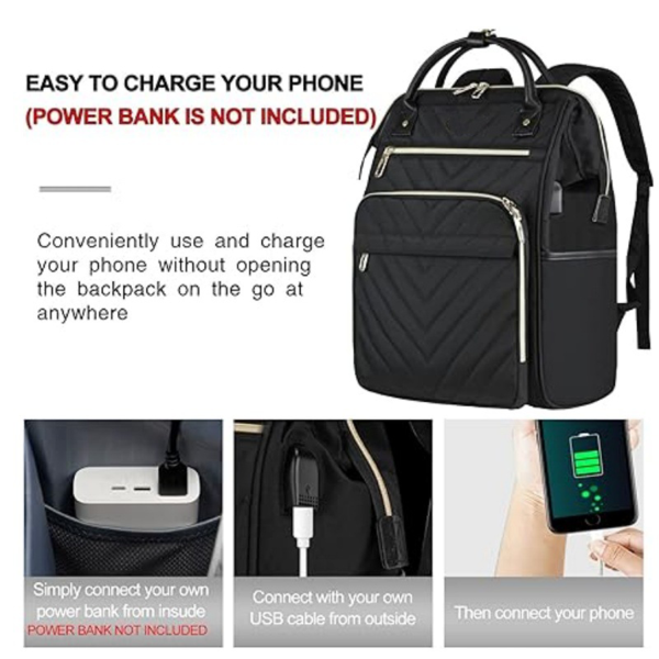 Large Capacity Travel Nylon Laptop Backpack