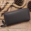 Classic Leather Long Dual-Zip Wallet