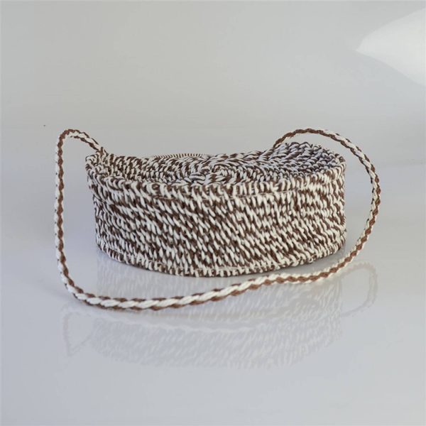 Retro Striped Round Straw Beach Bag​