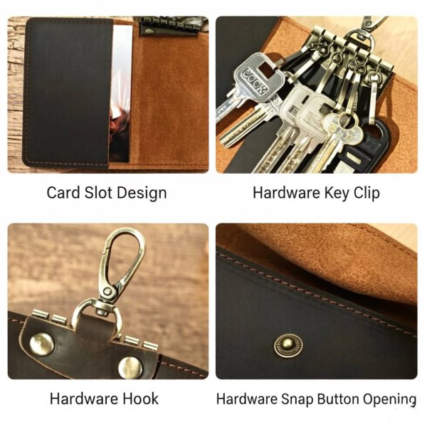 Genuine Leather Key Organizer Wallet