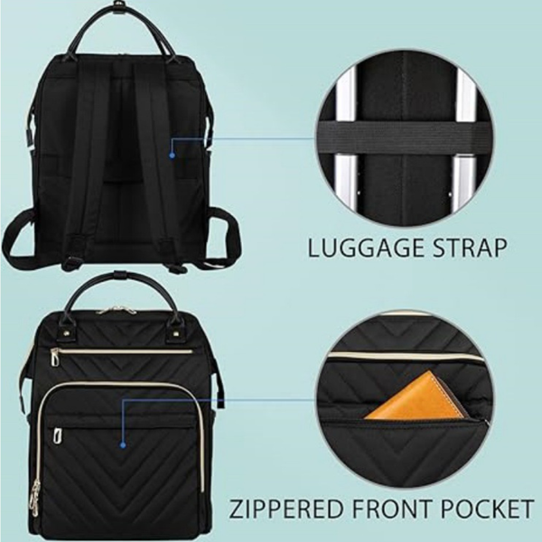 Large Capacity Travel Nylon Laptop Backpack