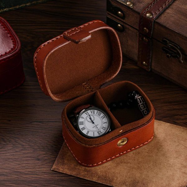 Vintage PU Leather Mini Jewelry Box