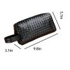 PU Leather Woven Travel Toiletry Bag