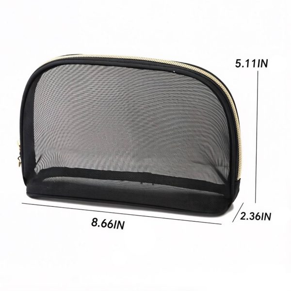 Portable Nylon Mesh Makeup Bag