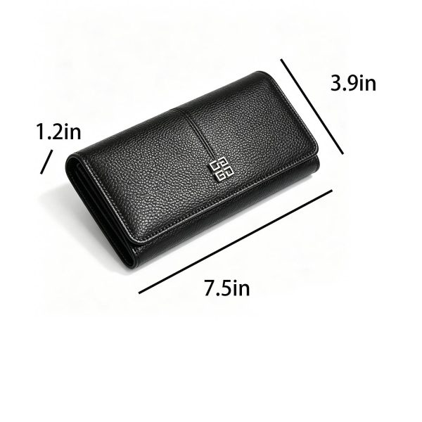 PU Leather Simple Large-Capacity Clutch Wallet