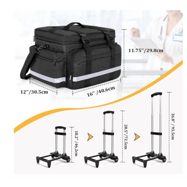 Detachable Rolling Medical Supply Bag