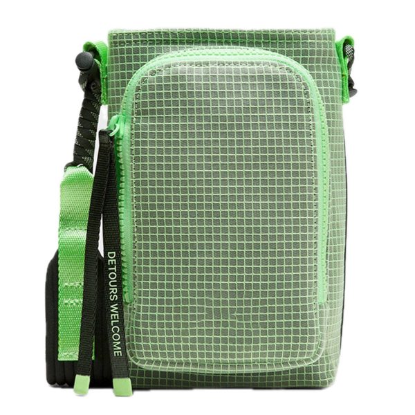 Woven Crossbody Water Bottle Bag