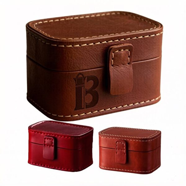 Vintage PU Leather Mini Jewelry Box