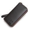 Classic Leather Long Dual-Zip Wallet