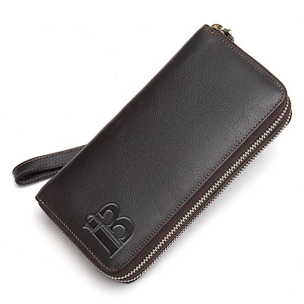 Classic Leather Long Dual-Zip Wallet