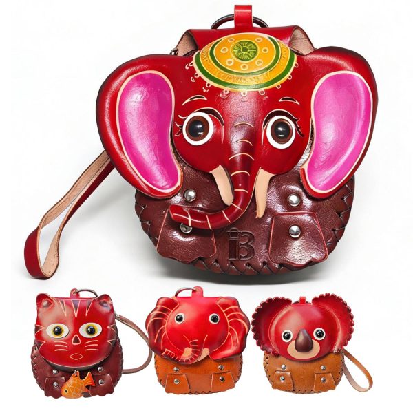 Genuine Leather Animal Coin Pouch