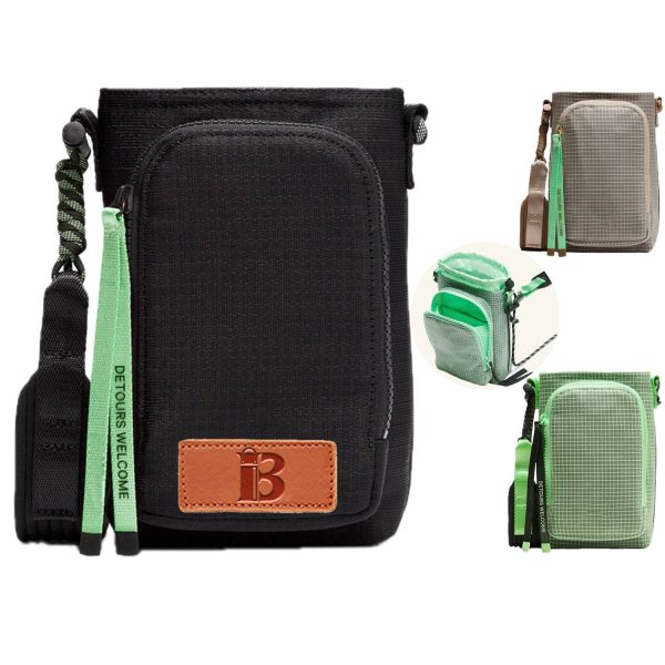 Woven Crossbody Water Bottle Bag