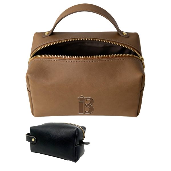 Large Waterproof Vintage PU Leather Cosmetic Bag