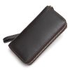 Classic Leather Long Dual-Zip Wallet