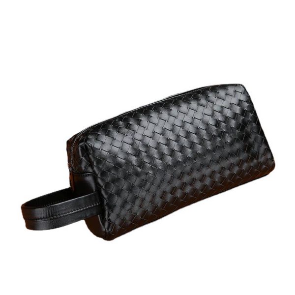 PU Leather Woven Travel Toiletry Bag