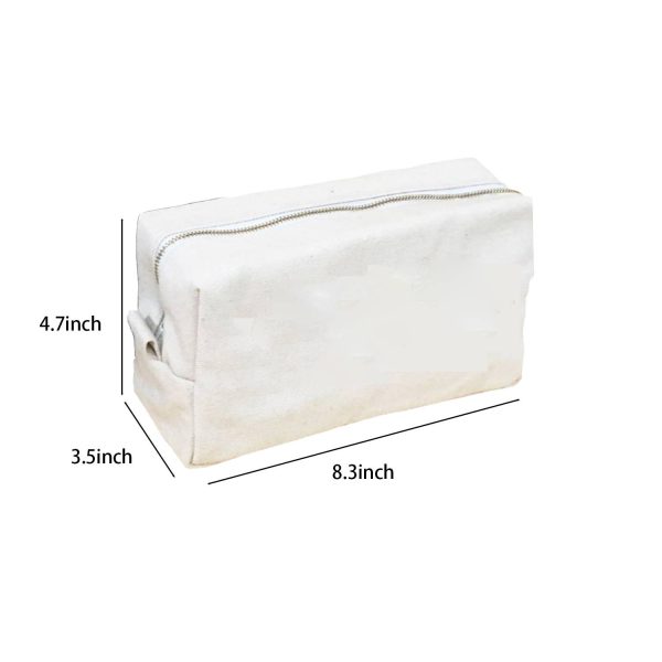 size_1775395377100.jpg Canvas Cosmetic Bag Zipper Pouch Stand Up Design