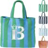 Striped Plush Beach Tote Bag