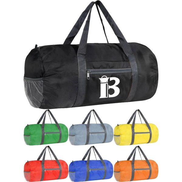 Foldable Waterproof Polyester Cylinder Gym Bag