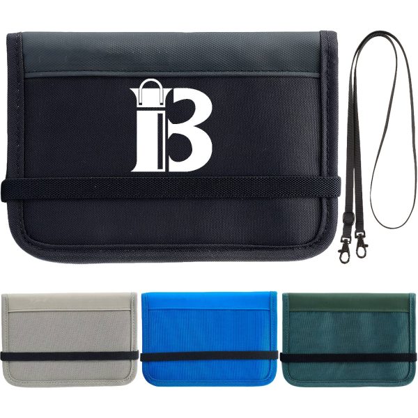 Nylon RFID Passport Holder Bag