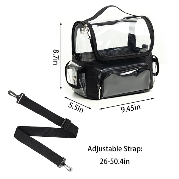 Clear Travel Makeup Bag with Divider