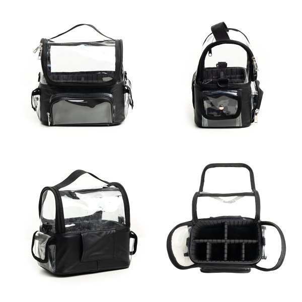 Clear Travel Makeup Bag with Divider