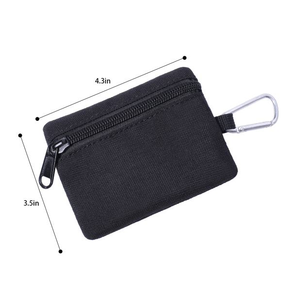 吊环小小包尺寸_1775552507687.png Outdoor Nylon Mini Wallet with Carabiner