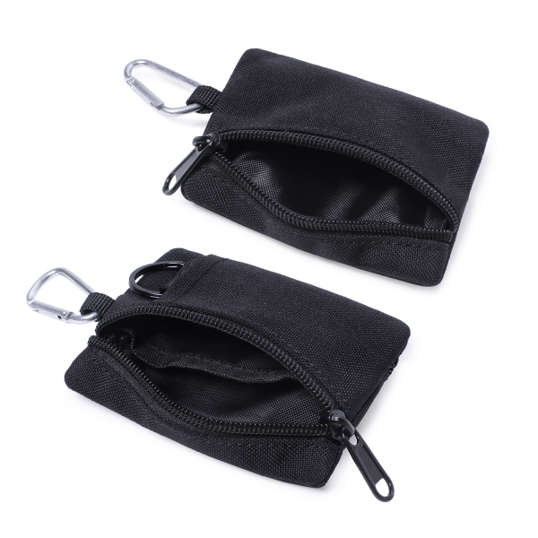吊环小小包细节_1775552495668.png Outdoor Nylon Mini Wallet with Carabiner