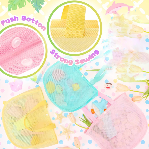 Children Nylon Mesh Beach Tote Bag