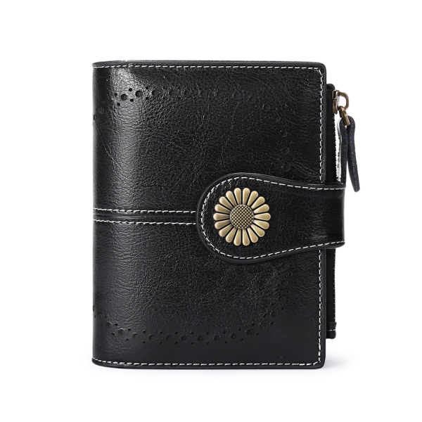 PU Leather Tri Fold Wallet