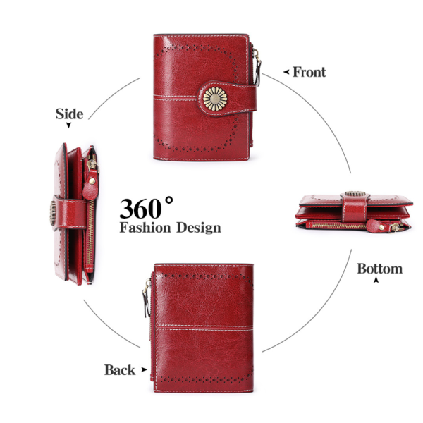 PU Leather Tri Fold Wallet