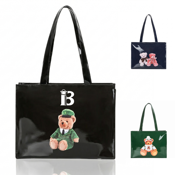 小熊大包主logoYO_1775532211326.png Waterproof PVC Shopping Tote Bag