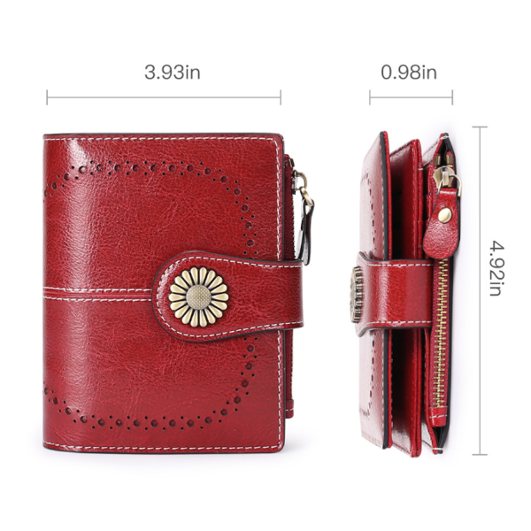 PU Leather Tri Fold Wallet