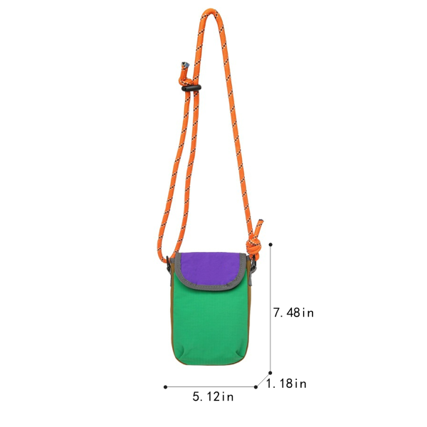 Nylon Phone Sling Bag W/ Rope Strap