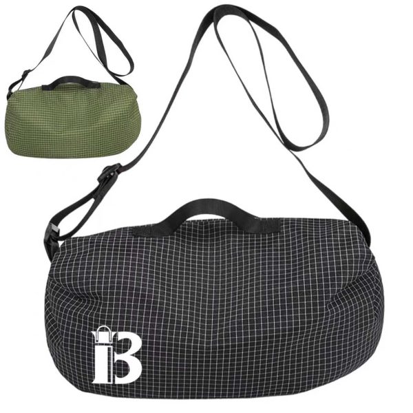 Canvas Checkered Crossbody Shoulder Bag