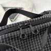 Canvas Checkered Crossbody Shoulder Bag