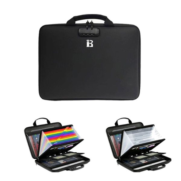 Waterproof Accordion File Bag with Lock