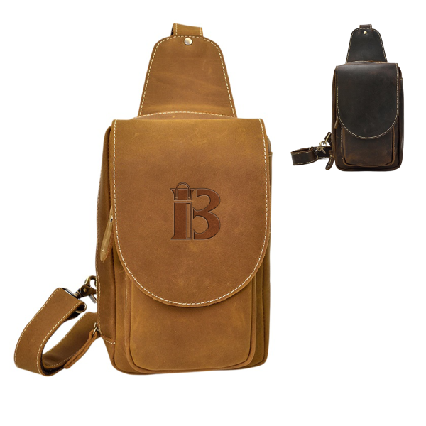 Men's Casual Sports Vintage Genuine Leather Crossbody Bag