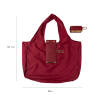 Foldable Nylon Shoulder Tote with Keychain Pouch